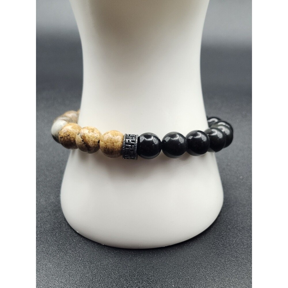 10 MM Obsidian Adjustable Bracelet